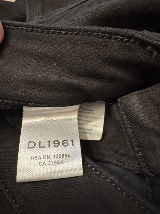 DL1961 Florence 27 Instasculpt Cropped Black Hail 26” inseam - Picture 4 of 10